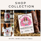 Serviette En Papier Cowgirl Bachelorette Party Whihid Wine & Wild Time