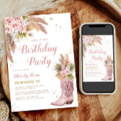 Boho Cowgirl Boot Pampas Grass Rozen Spandoek