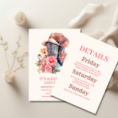 Roze Cowgirl Nashville Let's Go Meisjes Bacheloret Wijn Etiket