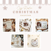 Gezellig blauw rustiek kerstrendier cadeaupapier