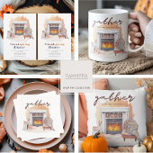 Invitation Boho Thanksgiving Dîner Fête