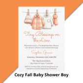 Invitation Baby shower de Thanksgiving Boy | Cosy Cloche