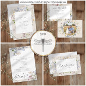 Cartons Réponse Cream Wildflower Garden Elegant Wedding