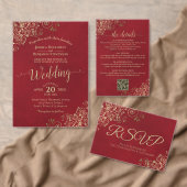 Rood- en goudhabetisch weddenschap poster (Personaliseer de collectie van deze zelfstandige maker.)