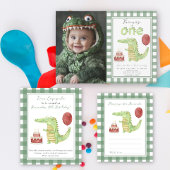 Waterverf krokodil 1e verjaardag welkom spandoek