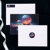 Cartes Pour Fêtes Annuelles Crystal Snowballs Christmas Holiday Card