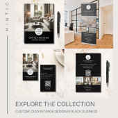 Prospectus 14 Cm X 21,6 Cm Photo de logo moderne QR Black Business