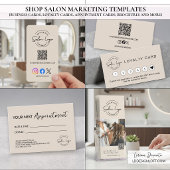 Menu Simple Price List with QR Code Custom Hair salon