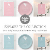 Serviette En Papier C'est un Garçon Baby Feet Blue Boy Baby shower