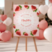 Carte à gaufre baby shower fraise