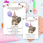 Serviette En Papier Notre Little Beaver 1ère fête d'anniversaire