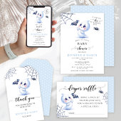 Assiettes En Carton Cute Little Boo Ghost Halloween Baby Boy Shower