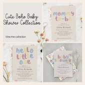 Invitation Jote Boho Hello Little One Baby shower