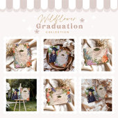 Invitation Mete Boho Meadow Orange Fleur sauvage Graduatiatio
