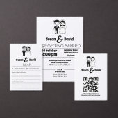 Schattigee bruid en bruidegom bruiloft plaats kaar (Personaliseer de collectie van deze zelfstandige maker.)