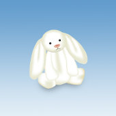Aimant Nom des enfants de chouette Bunny Nom Monogramme