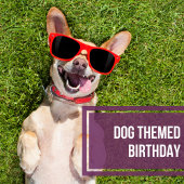 Carte De Placement Thème d'anniversaire du chien de caricature mignon