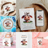 Sachets En Papier Cute Cow Farm Animaux 2e fête d'anniversaire