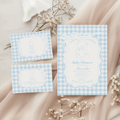 Serviette En Papier Baby shower d'ours en peluche français En vichy mi