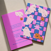Carte Postale Cute Ghost & Witch Halloween