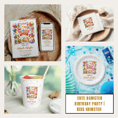 Invitation Cute Hamster Birthday Party | Kids Hamster