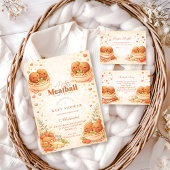 Invitation Cute Illustrated Little Meatball Baby Shower