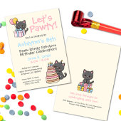 Assiettes En Carton Sweet Kawaii Chat noir fête d'anniversaire