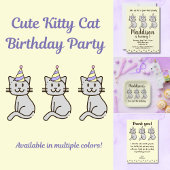 Carte de remerciement d'anniversaire pour chaton m