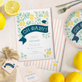 Serviette En Papier Cute Lemon Jaune Baby shower d'amusement botanique