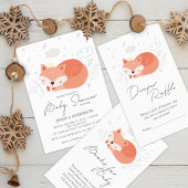 Invitation Baby shower Little Fox mignon