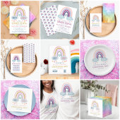 Cute Little Rainbow Gender Reopenbaart Party Ronde Sticker