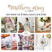 Cute Mère chat et chatons carnet personnalisé