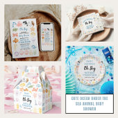 Invitation Douce Océan Sous l'Eau Fête de Naissance Bébé
