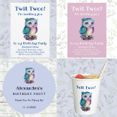 Serviette En Papier Chouette Bois Rose Cute Anniversaire de enfant