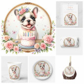 T-shirt Pour Bébé Chien de taureau français mignon Pastel - Annivers