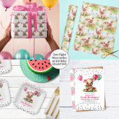 Papier Cadeau Piglet mignon pastèque Anniversaire