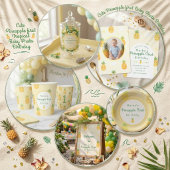 Invitation d'anniversaire avec ananas pour le prem