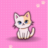 Post-it® Joli Chat Rose Kitty Nom Personnalisé