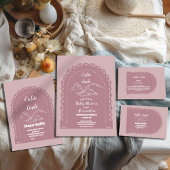 Invitation Cielito Lindo mexicain rose