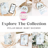 Signe De Table Hiver Polar Bear Boy Baby shower Maman-osa Bar