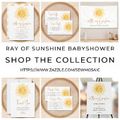 Papier Budge Little Ray of Sunshine Baby shower Invitatio