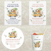 Assiettes En Carton Fun Safari Animal Jungle Anniversaire