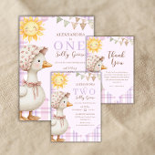 Serviette En Papier Deux soyeux Goose Girl 2ème anniversaire de fête a