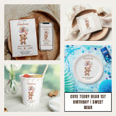 Invitation Cute Teddy Bear 1st Birthday | Sweet Bear 