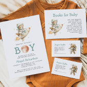 Papier Budget Astronaut Bear QR Code Boy Baby Shower
