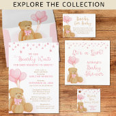 Teddy Bear BOOKS for BABY Request Pink Balloons Informatiekaartje