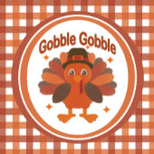 T-shirt En Tri-matière Caricature de Turquie Thanksgiving - "Gobble Gobbl