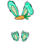 Meisjes personaliseren Happy Easter Bunny Pink