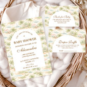 Invitation Cute Tropical Nursery Animals Baby Shower