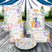 Invitation Jolie aquarelle dinosaures verdure 2 anniversaire 